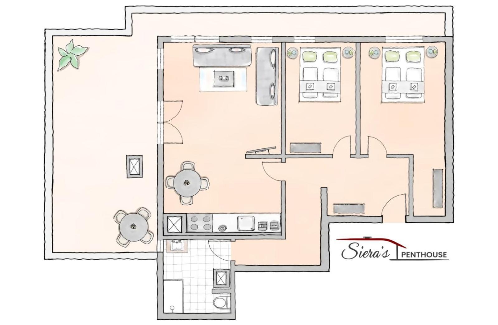 Siera'S Penthouse Apartment Prishtine Bagian luar foto